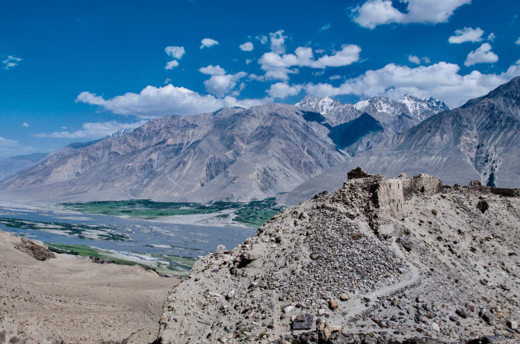 View of mountains in Tajikistan