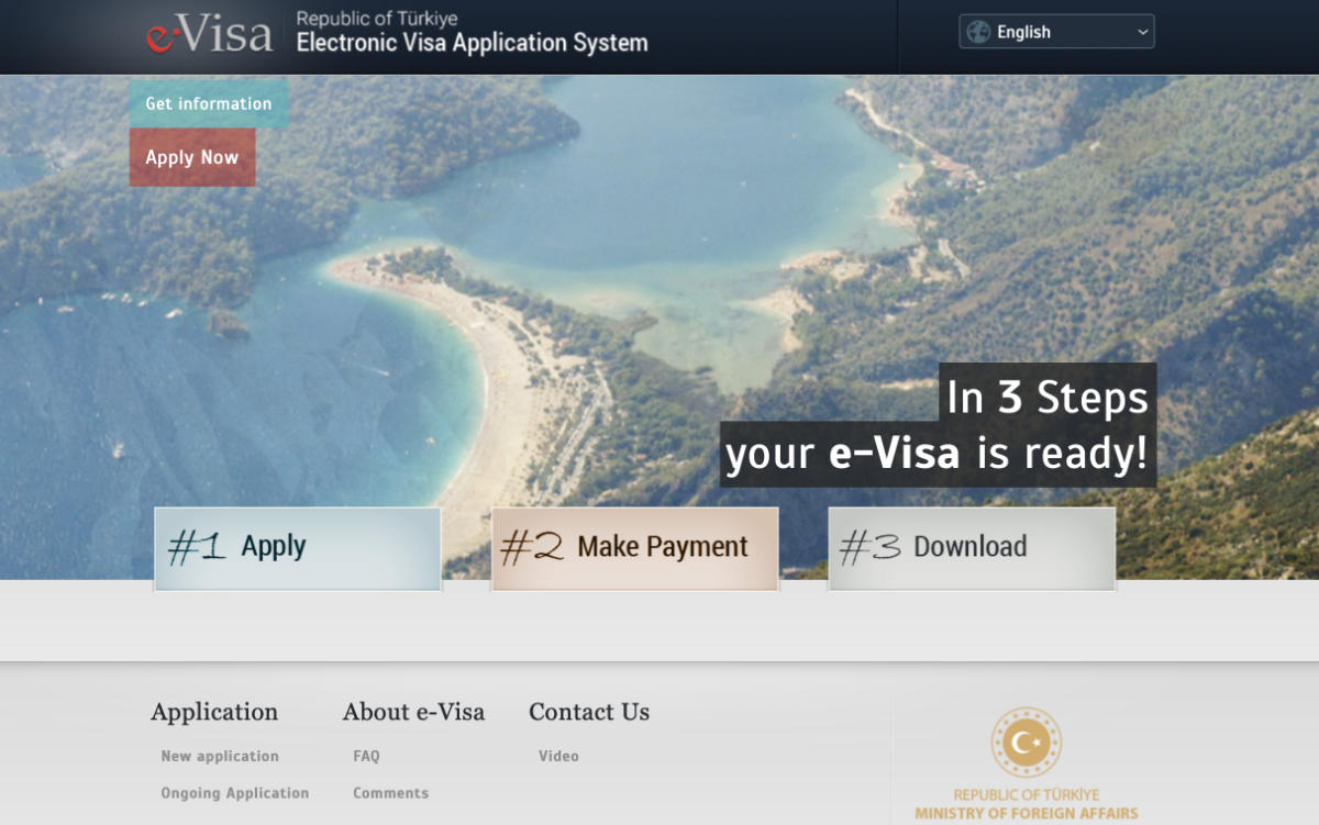 Turkey's e-visa website Turkey's e-visa website